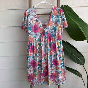 Floral V-Neck Dress NWOT